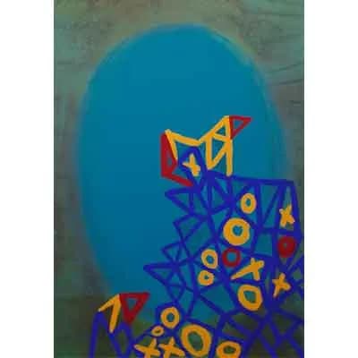 Azul y Rojo lo Quiero Yo, pintura de Valentín Pedrosa (2013)