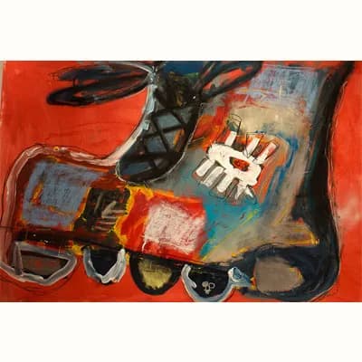 Male shoe with good eye, pintura de Valentín Pedrosa (2010)