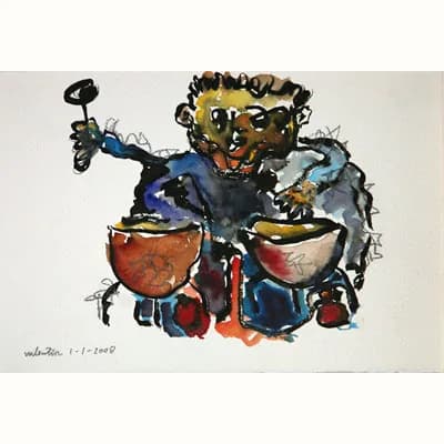 Percusión, pintura de Valentín Pedrosa (2008)